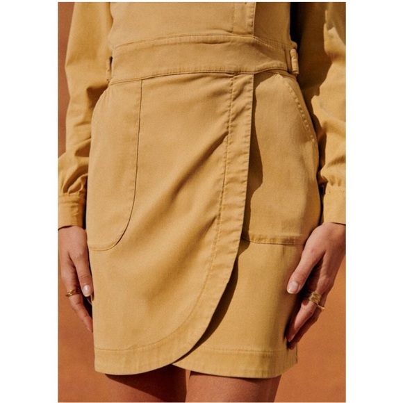 SEZANE Elivira Wrap Dress in Sand - Excellent Re-Owned Condition, Size 34 / US 2 - Picture 2 of 15